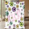 Golden Football Design Theme blanket Lightweight Warm Flannel Blanket Decorative Throw Blanket for Home Decoration