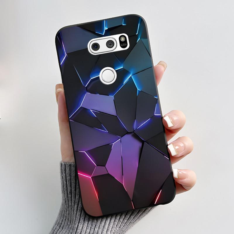 Casing For LG V30 V30+ V30S V30S+ V35 V35+ ThinQ Slim Soft Black Silicon Case Aesthetic Luxury Cute Cool Boys Girls Back Cover