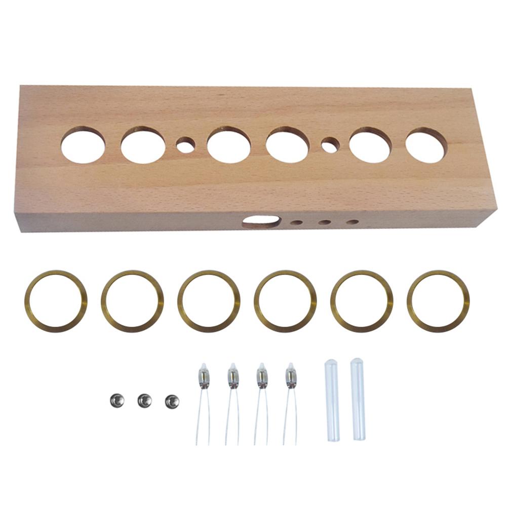 IN14 Glow Tube Clock DIY Tube Clock Kit Beech Wood Shell IN14 Nixie Tube Digital LED Clock DC12V 1A Multi Color for Time Display