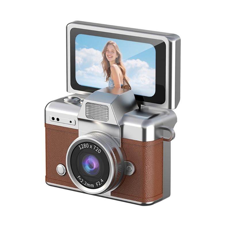 Retro Style Flip Screen Camera Featuring Builts in Filters Easy Operation for Student Photography Enthusiasts Camcorder
