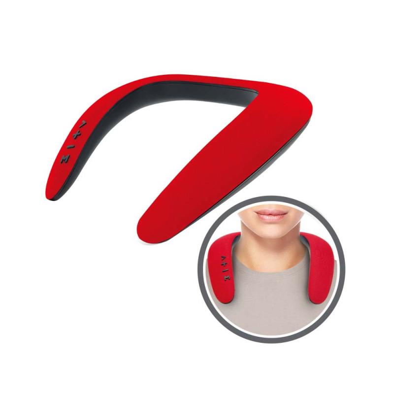 

Bluetooth Speaker 5D Stereo Wireless Music Player Wearable Neck Ring Built-in 1200mAh Battery червоний