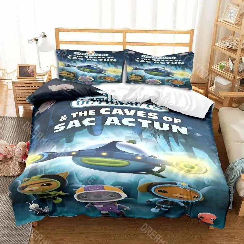 3D Print Anime Octonauts Bedding Set Twin Queen King Full Size Single Double Duvet Cover Pillowcase Bed Boys Girls Adults