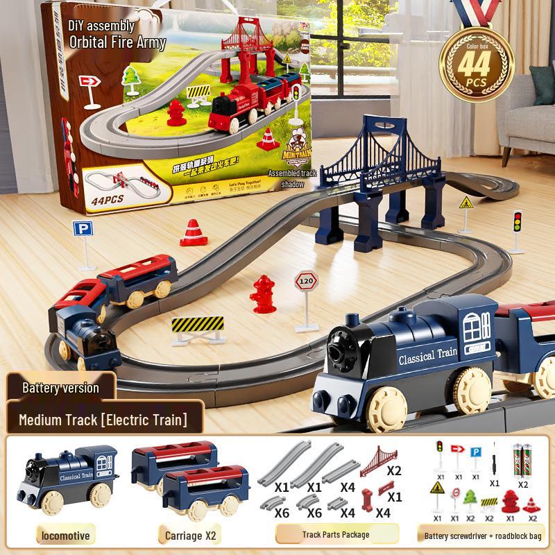 

Высокоскоростной электрический набор поезда с рельсами - Модель ЭМУ, Развивающая игрушка для детских дней рождения