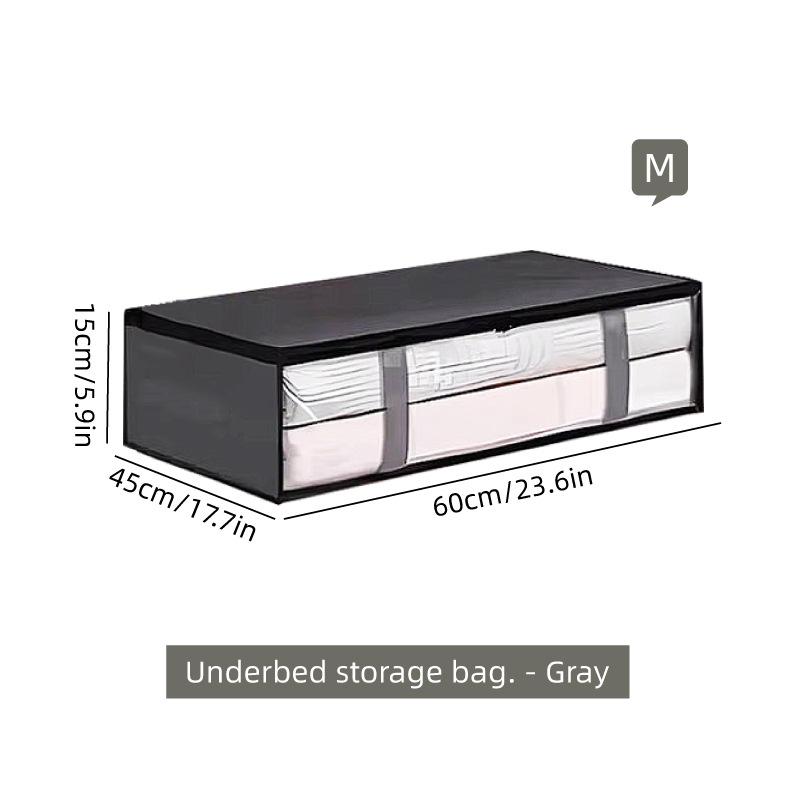 Prachotěsná a vlhkotěsná skládací úložná taška pod postel na přikrývky – Viditelné a multifunkční řešení pro koleje