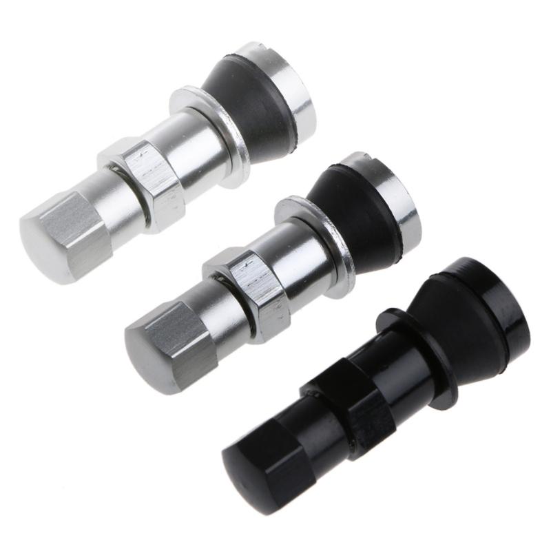 4pc TR416 Clamp/Bolt-in Tire Valve Stem Chrome Brass Vacuum Tire Valve Stems for Passenger Car Light Truck Motorcycl TR416SS Tire Chucks 1