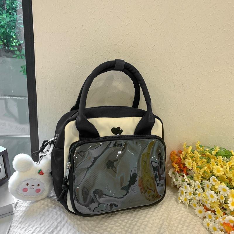 

Сумка кроссбоди, сумка под мышкой, полиэстер, большая вместимость, дорожное хранение чёрный