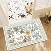 Bathroom absorbent floor mat retro oval non-slip carpet household toilet toilet thickened quick-drying toilet floor mat
