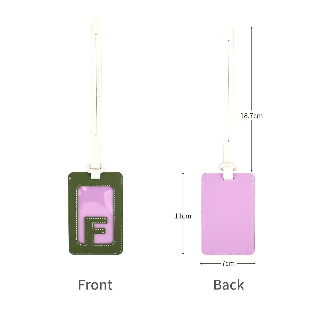 

Baggage Name Tags Airplane Suitcase Tag PU Alphabet Card Holder Airplane Check-in Letter F