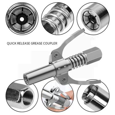 Grease Coupler Nozzle High Pressure Double Handle Lock Clamp Type Grease Nozzle Factory Supply