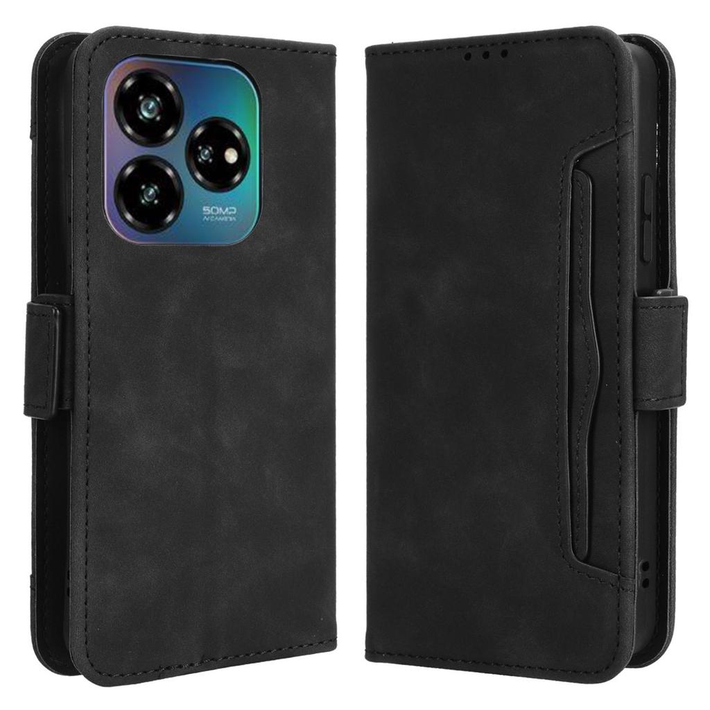 For ZTE Nubia V60 Design/Blade V60 Design Leather Case Phone Wallet Cover with Multiple Card Slots