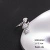 Elegant Sterling Silver Zircon Open Ring for Women
