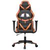 Gaming Chair Black and Orange Synthetic Leather