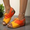 Fashion Women's Mix Color Wedge Sandals 2025 Summer Lightweight Platform Sandals Woman Plus Size 43 Thick Bottom Beach Shoes