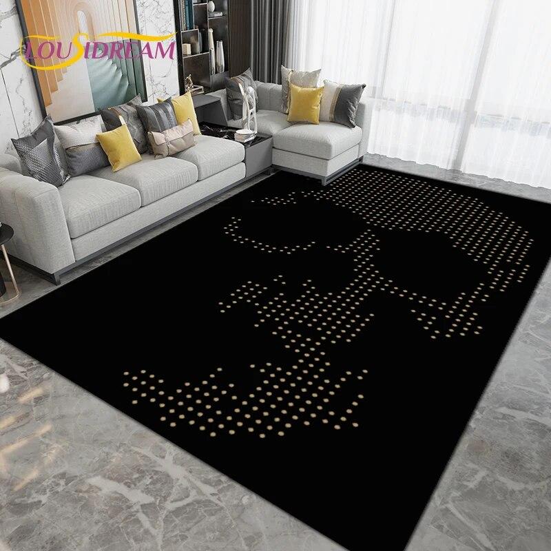 Gothic Witchcraft Skull Skräck Area Matta,Mattmatta för Vardagsrum Sovrumssoffa,Kök Badrum Dörrmatta Halkfri Golvmatta Present