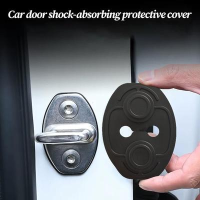 Housse de Protection de Serrure de Porte de Voiture Coussin Amortisseur de Fermeture de Porte Protection de Loquet Amortisseur Garde Silencieux Garniture Décoration