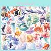 50 Colorful Ocean Animal Watercolor Sticker Set For Guitar Notebook And Luggage Diy Waterproof Decals