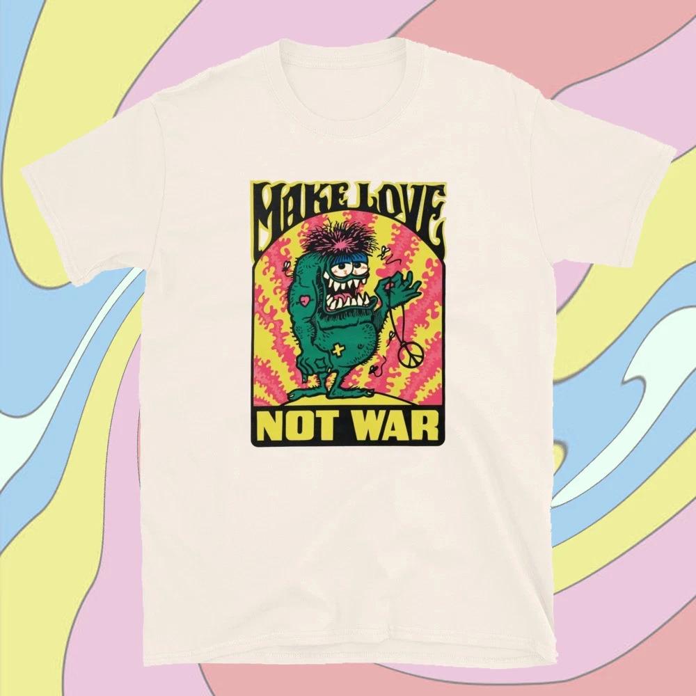 MAKE LOVE NOT WAR 1970 - T-Shirt Vintage Design Summer Love Fun C@@L!! 3XL