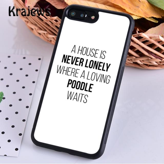 Krajews Life Is Better With A Poodle Silhouette Phone Case Cover For iPhone 17 Air 16 15 14 Plus 11 12 13 Pro Max