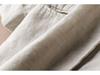 Plus Size Women's Light Luxury Cotton Linen Jacket, 2025 Spring/Autumn, Three-Quarter Sleeves, Solid Color, Loose Fit.