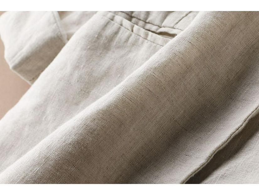 Plus Size Women's Light Luxury Cotton Linen Jacket, 2025 Spring/Autumn, Three-Quarter Sleeves, Solid Color, Loose Fit.