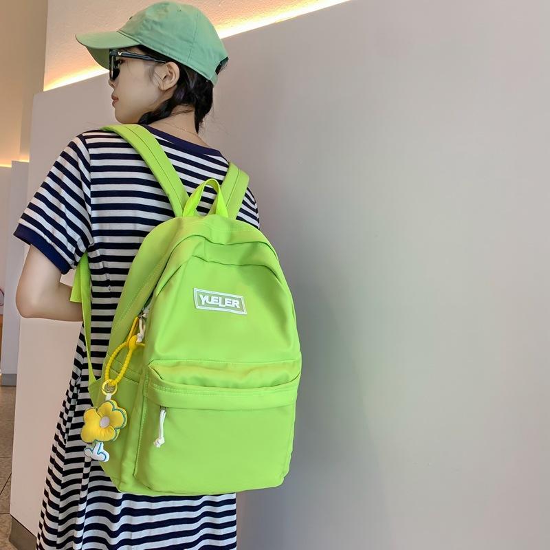 Summer New Korean Street Style Trendy Fresh Student Outdoor Couple Solid Color Backpack