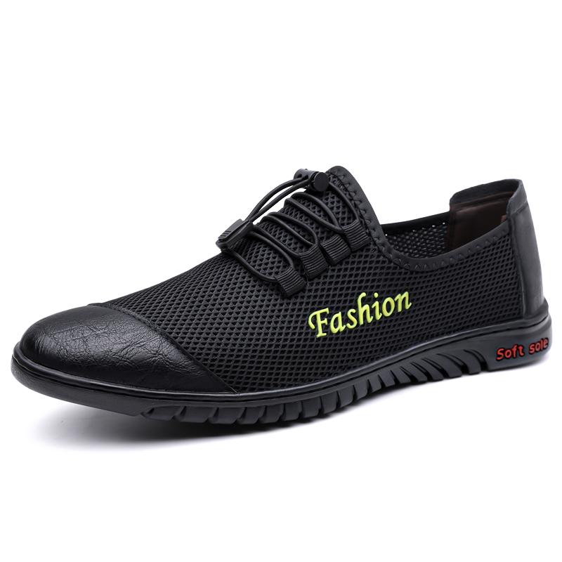 

Мода 2025 Новые Водные Лоферы Обувь для Хайкинга Мода Летняя Мужская Повседневная Обувь Уличная Дышащая Сетчатая Обувь Слипоны Плоская Подошва Мужские Кроссовки 38 чёрный