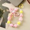 Dopamine Cute Beaded Doll Mobile Phone Chain Bag Pendant Jewelry Gift Anti-lost Hand Carry Keychain