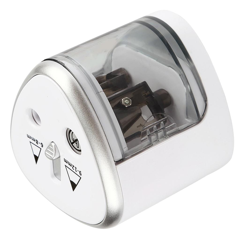 Tenwin Gray Double Holes Electric Pencil Sharpener School  Office Stationery