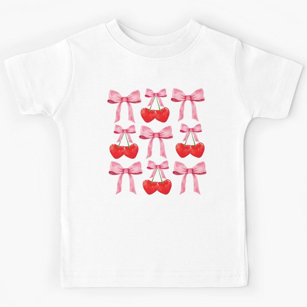 Coquette Cherry Bows Kids T-Shirt 140