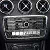 Central Console AC CD Panel Cover Trim Carbon Fiber Decoration Stickers For Mercedes-Benz A B Class W176 W246 CLA C117 GLA X156