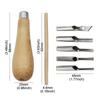 Conjunto de ferramentas de entalhe para impressão com 5 lâminas, faça você mesmo, bloco de linóleo, corte, carimbo, ferramenta de entalhe, acessórios, suprimentos para escultura de arte