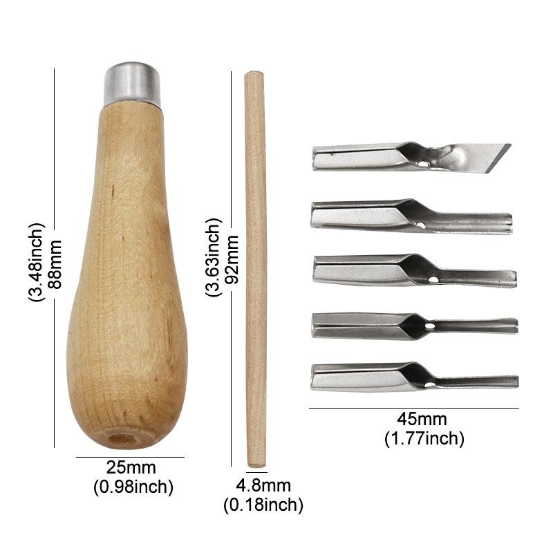 Conjunto de ferramentas de entalhe para impressão com 5 lâminas, faça você mesmo, bloco de linóleo, corte, carimbo, ferramenta de entalhe, acessórios, suprimentos para escultura de arte