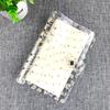 A7/A6 Cute Daisy Spiral Binder Notebook Agenda Cover with Storage Bag Kawaii Transparent School Diary Journal Planner Stationery