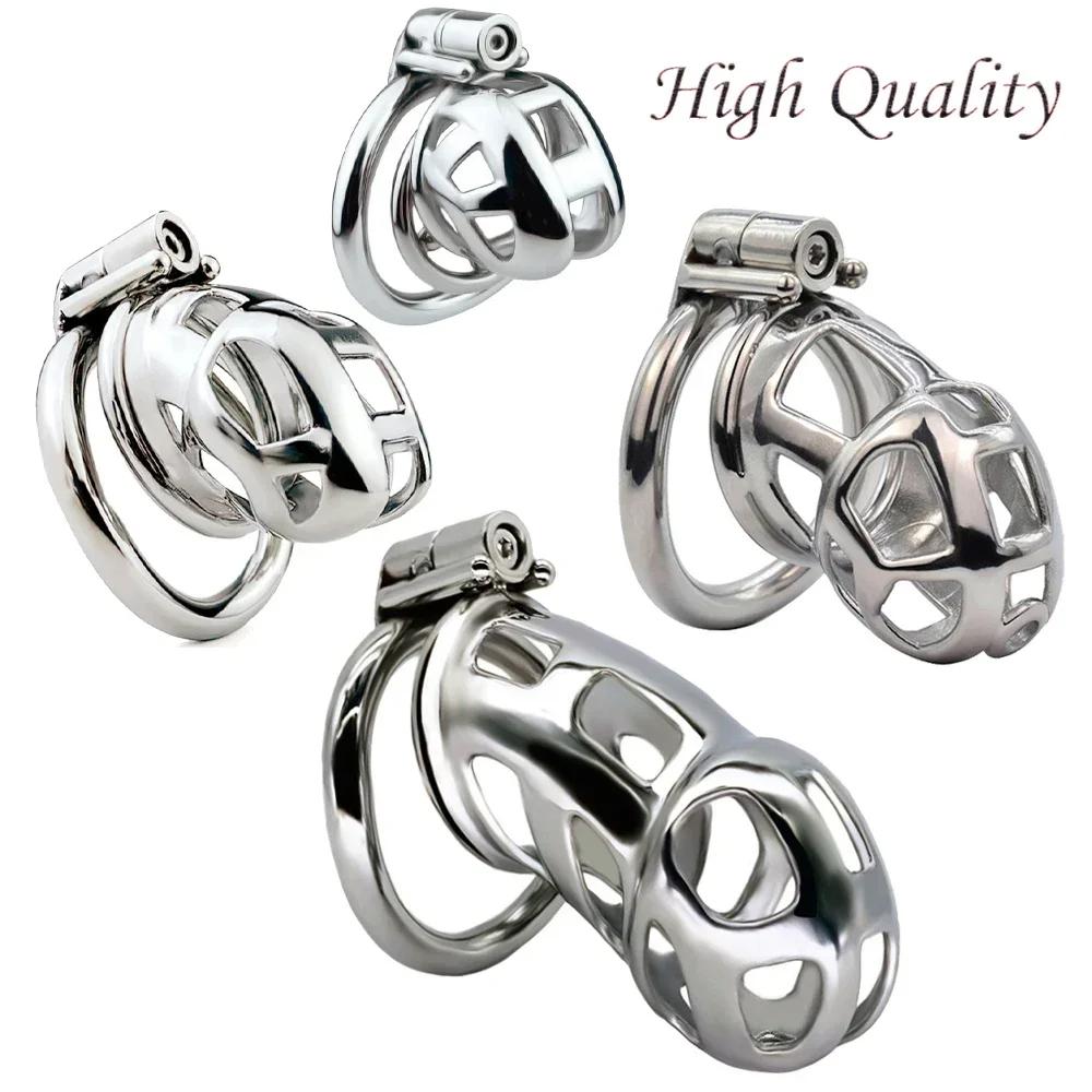 2024 New Cobra Metal Chastity Cage Devices Chastity Belt Penis Lock Cobra Penis Cage Cock Rings Men Cuckold Lockdown Bird Adult Sex Toys 18+
