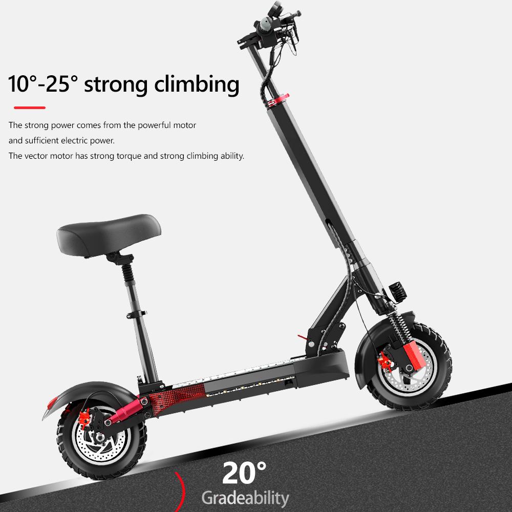 M4 PRO E-Scooter 800W48V16AH Battery Auto Cruise 40-50KM Max Range 45KM/H E-Scooter 10" Tire With Seat Electric Scooter