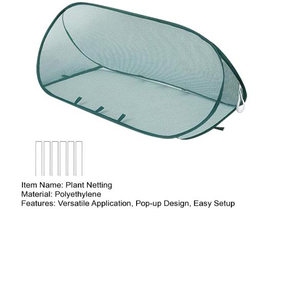 Pop-up Plant Cover Netting Garden Plant Mesh Cover with Ground Spikes Insect Barrier Plant Netting Foldable Crop Cage Raised Bed Cover for Plant Rows