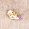 Cute Purple Cat Lapel Pin Cartoon Animal Brooch for Bags Jackets Hats Zinc Alloy Rust-Proof Unique Gift for Kids Teens Cat Lovers