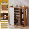 Multi-layer Dustproof Bamboo Shoe Rack for Entryway