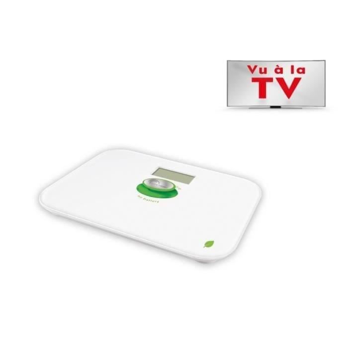 LITTLE BALANCE - Pèse-personne blanc - Green Power - portée 180 kg - 8154