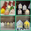 8Pcs DIY Silicone Art House Mold Set Easy Demold Mini House Casting Epoxy Resin Molds Christmas Crafts Mold for Home Decoration