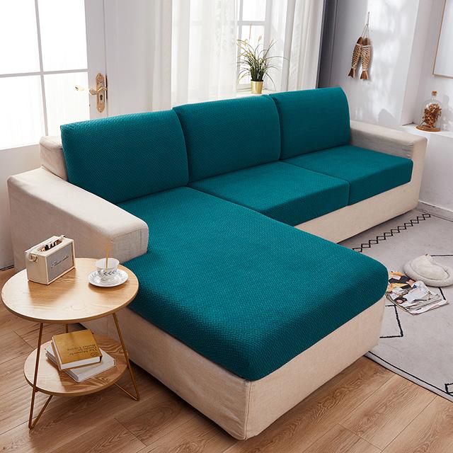 Jacquard Sofa Seat Cushion Cover Elasticity Chair Seat Cover Removable Sofa Slipcover Stretch Furniture Protector 1 /2 /3 /4 Seat