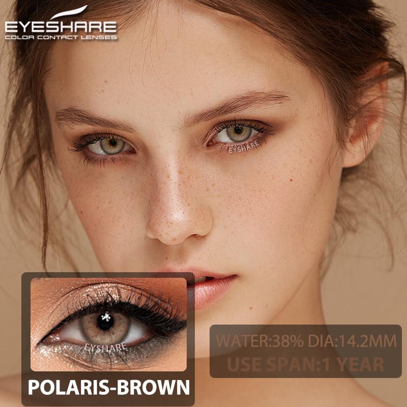 Eyeshare Natürliche Kontaktlinsen 1 Paar Bequeme Hidrocor Farbige Kontaktlinsen für Augen Jährlich Grün Beauty Pupillen