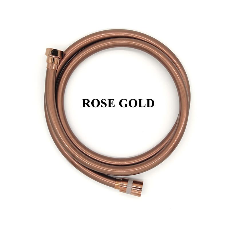 

Гибкая душевая трубка из ПВХ для ванной комнаты, туалета, биде, шланг для ручного распылителя, серебристый/черный/серый/золотой/розовое золото, 150 см, шланг для душа и сантехники 150cm розового золота