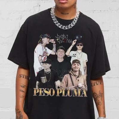 Peso Pluma Prezent Dla Fanów Czarna Koszulka Bawełniana Wszystkie Rozmiary S-5XL
