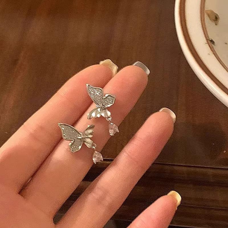 

Exquisite butterfly earrings, new popular stud earrings, earclips, light luxury, high-end earrings, earrings, women s