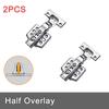 2/10PCS Stainless Steel Cabinet Hinges Soft Closing Hydraulic Door Hinge Damper Concealed Hinges with Screws