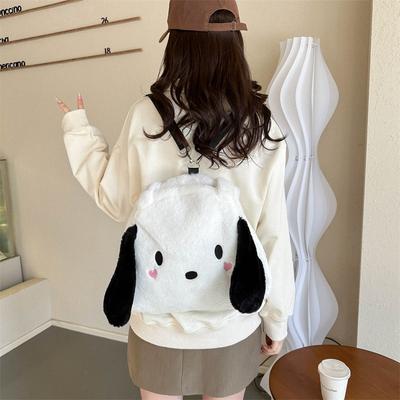 Plush Cartoon Large-capacity Shoulder Bag Cute Female Bag Cute Pet Puppy Multi-functional Backpack Street Bag