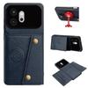Vintage Leather Card Holder Phone Case for HONOR 600 Card Pockets Dual Snap Buttons Flip Wallet Shell