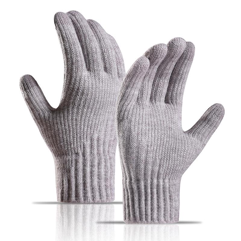 Women's Alpaca Wool Fleece-Lined Touchscreen Knitted Gloves - Warm & Soft for Winter