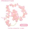 2 Cherry Blossom Vines (180cm Each), Artificial Flower Cherry Blossom Garland, Suitable for Wedding Parties (Light Pink)